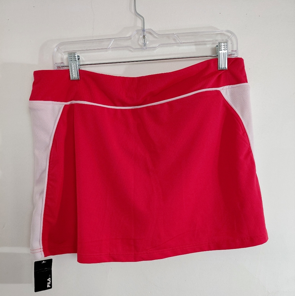 Fila Women’s Red & White Tennis Stretch Skort Size XLarge